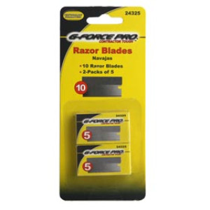 G-FORCE 24325 SINGLE EDGE BLADES 2 X 5 PACKS PER CARD