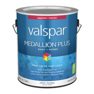 VALSPAR 22003.007 MEDALLION PLUS EGGSHELL TINT BASE INTERIOR PAINT & PRIMER