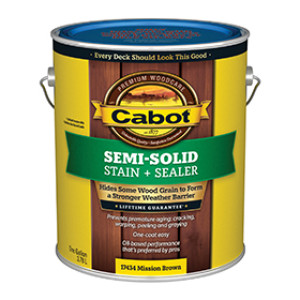 CABOT 17434.007 MISSION BROWN SEMI-SOLID STAIN + SEALER OIL MODIFIED VOC