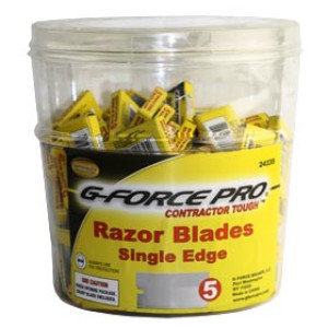G-FORCE 24335 SINGLE EDGE BLADES 5PC BOX - 100 BOXES PER BUCKET