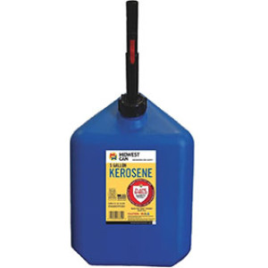 MIDWEST 7610 5 GAL EPA/CARB QUICK FLOW SPOUT GAS CAN KEROSENE PLASTIC BLUE