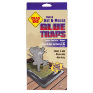 CATCHMASTER 1402 DEAD END RAT GLUE TRAPS 2-PACK WITH J-HOOK