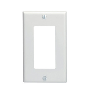 LEVITON 021-80401-00W DECORA ONE GANG WALLPLATE WHITE