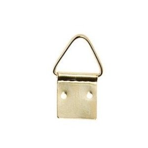 OOK 533826 SMALL BRASS PLATED TRIANGLE RING HANGERS (2PK)