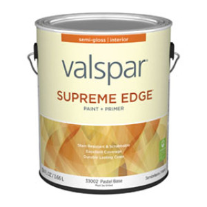 VALSPAR 33002.007 SUPREME EDGE SEMI GLOSS PASTEL INTERIOR PAINT & PRIMER