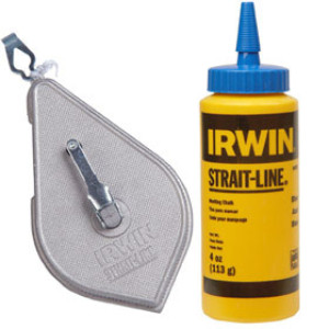 STRAIT-LINE 64499 100' CHALK REEL ALUMINUM WITH 4 OZ BLUE CHALK CARDED