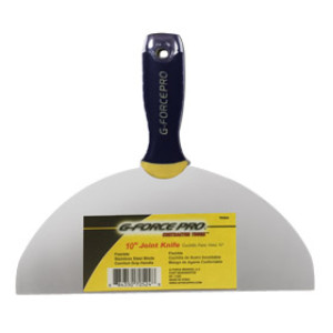 G-FORCE 70524 10" FLEXIBLE STAINLESS STEEL TAPING KNIFE ERGO GRIP HANDLE