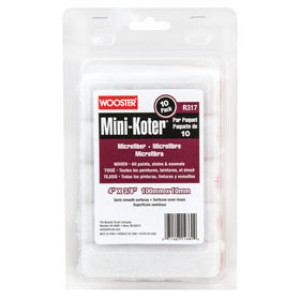WOOSTER MINI-KOTER R117-4 4" X 3/8" MICROFIBER ROLLER COVER 10-PACK