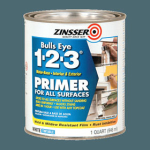 ZINSSER BULLS EYE 02004 1-2-3 WATER-BASE INT/EXT PRIMER/SEALER STAIN BLOCKER