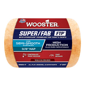 WOOSTER SUPER/FAB FTP RR923-4 4" X 3/8" GOLDEN YELLOW KNIT ROLLER COVER