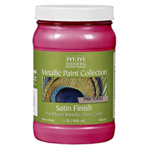 MODERN MASTERS ME797-32 32 OZ PINK TOPAZ SATIN METALLIC PAINT OPAQUE