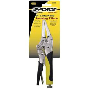G-FORCE 21308 9" LONG NOSE LOCKING PLIERS ERGO GRIP