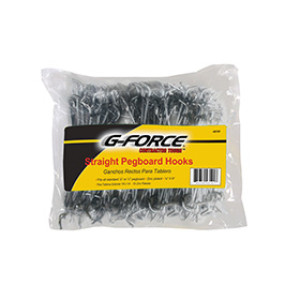 G-FORCE 43191 1/8" X 6" STRAIGHT PEGBOARD HOOKS BULK