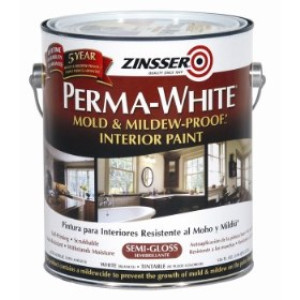 ZINSSER PERMA-WHITE 2761 MOLD & MILDEW-PROOF INTERIOR PAINT SEMI-GLOSS WHITE