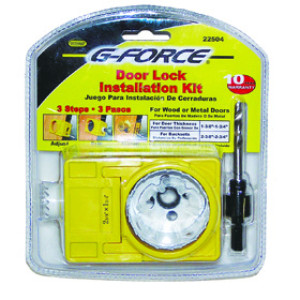 G-FORCE 22504 LOCK INSTALLATION KIT FOR WOOD DOORS
