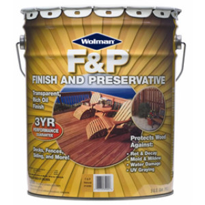 WOLMAN 14395 F&P FINISH & PRESERVATIVE NATURAL TRANSPARENT PREMIUM WOOD FINISH