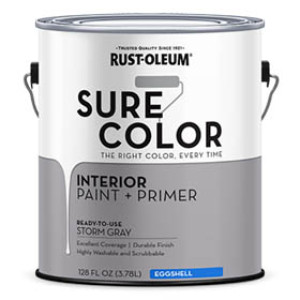RUST-OLEUM SURE COLOR 380224 STORM GRAY EGGSHELL WALL PAINT