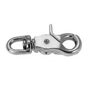 CAMPBELL T7616412 #5013Z 1/2" SWIVELING ROUND EYE TRIGGER SNAP NICKEL PLATED