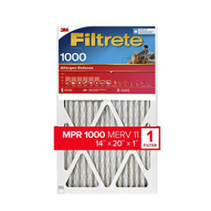 3M 9805-4 FILTRETE 14" X 20" X 1" ALLERGEN DEFENSE AIR FILTER 1000 MPR