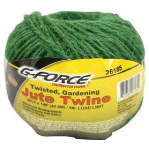 G-FORCE 26185 140' 3-PLY GREEN JUTE TWINE MEDIUM WEIGHT ROLL