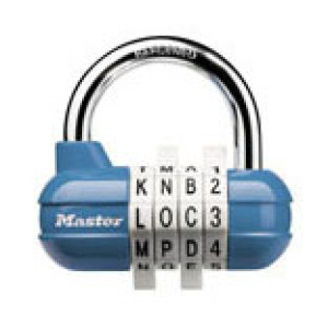 MASTER LOCK 1534D COMBO PADLOCK EASY SET LETTERS & NUMBERS IN ASSORTED COLORS