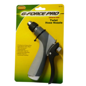 G-FORCE 53118 PISTOL GRIP HOSE NOZZLE WITH TWIST TIP CARDED