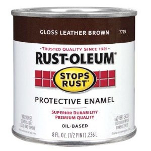 RUST-OLEUM STOPS RUST 7775730 GLOSS PROTECTIVE ENAMEL LEATHER BROWN