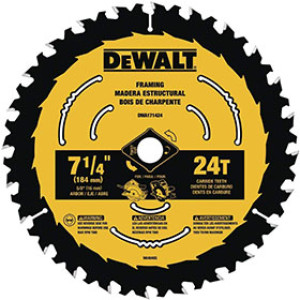 DEWALT DWA171424 7 1/4" 24T CIRCULAR SAW BLADES BLISTER