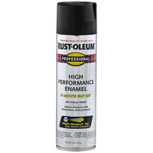 RUST-OLEUM PROFESSIONAL 7578838 HIGH PERFORMANCE ENAMEL FLAT BLACK 15 OZ