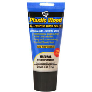 DAP 00581 PLASTIC WOOD 6 OZ SQUEEZE TUBE NATURAL LATEX FILLER
