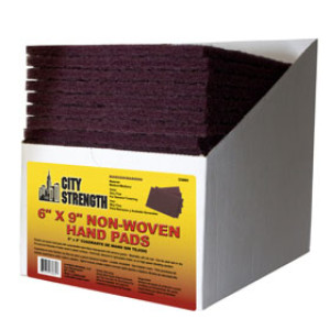 CITY STRENGTH 6" X 9" MAROON (320) NON-WOVEN PAD BULK