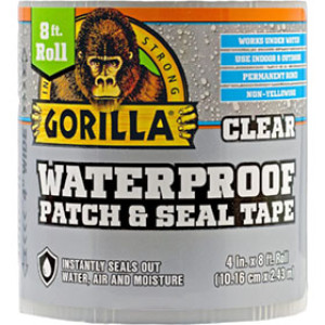 GORILLA GLUE 107261 8' WATERPROOF PATCH & SEAL TAPE CLEAR