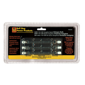 WARNER TOOL P10174 3-PACK 500W QUARTZ HALOGEN BULBS CLAM SHELL