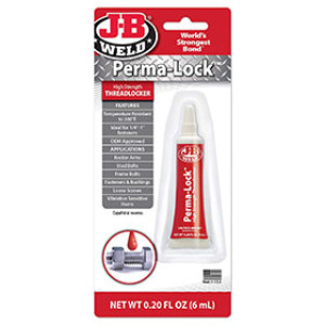 J-B WELD 27106 6 ML PERMA LOCK RED THREADLOCKER HIGH STRENGTH CARDED