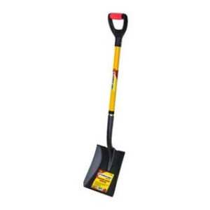 G-FORCE 52911 SQUARE POINT SHOVEL 43" FIBERGLASS D-HANDLE WITH RUBBERIZED GRIP