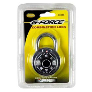 G-FORCE 60150 2" BLACK DIAL COMBINATION PADLOCK