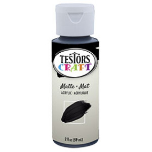 RUST-OLEUM TESTORS CRAFT 292421A 2 OZ ACRYLIC MATTE PAINT BLACK WATER-BASED