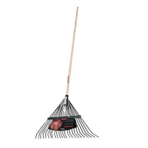 AMES 2911200 24 TINE STEEL HEAD RAZOR-BACK LEAF RAKE 54" HARDWOOD HANDLE