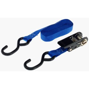 KEEPER 05514 14' X 1" RATCHET TIE-DOWN LARGE VINYL COATED S-HOOKS 1,500 LBS