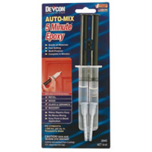 DEVCON 20445 FLOW MIX 5 MINUTE EPOXY CLEAR AUTO MIX 14 ML SYRINGE