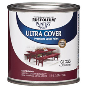 RUST-OLEUM PAINTER'S TOUCH 1964730 ULTRA COVER GLOSS COLONIAL RED LATEX PAINT