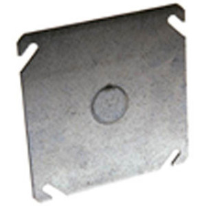 RACO 0753 4" SQUARE FLAT COVER WITH 1/2" CENTER KNOCK OUT