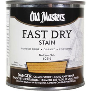 OLD MASTERS 60216 GOLDEN OAK FAST DRY WOOD STAIN 1/2 PINT