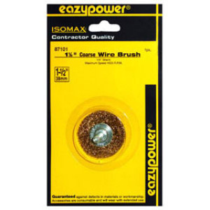 EAZYPOWER 87101 1-1/2" COARSE MOUNTED FLAT WIRE WHEEL BRUSH 1/4" SHANK 1-PACK
