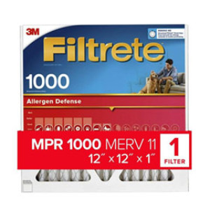 3M 9810-4 FILTRETE 12" X 12" X 1" ALLERGEN DEFENSE AIR FILTER 1000 MPR