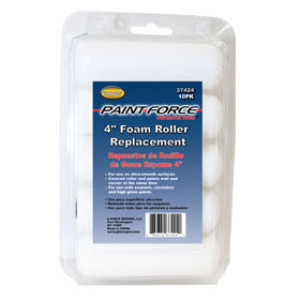 PAINT-FORCE 37424 4" X 3/8" FOAM ROLLER REFILL (10PK)
