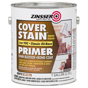 ZINSSER COVER-STAIN 271448 SOLVENT PRIMER 100 VOC OIL-BASE INT / EXT