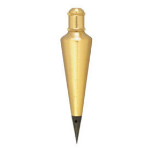 JOHNSON 108 8 OZ BRASS PLUMB BOB WITH REPLACEABLE HARDENED STEEL TIP