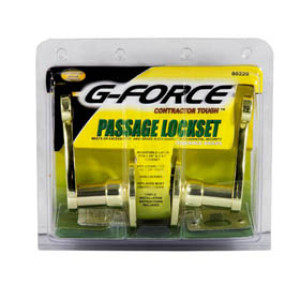 G-FORCE 80220 PASSAGE SCROLL LEVER LOCKSET POLISHED BRASS