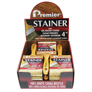 PREMIER B500-40 4" 100% WHITE CHINA BRISTLE STAIN WALL BRUSH